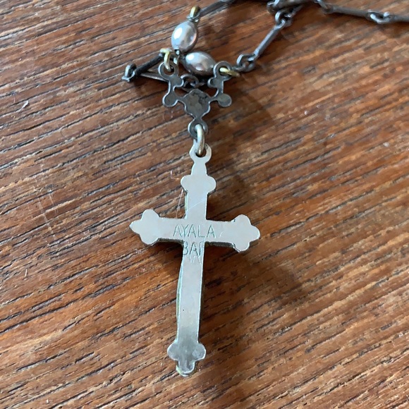 Gorgeous Ayala Bar (vintage 1990’s) Beaded Cross Chain❤️🧡 - Picture 4 of 6